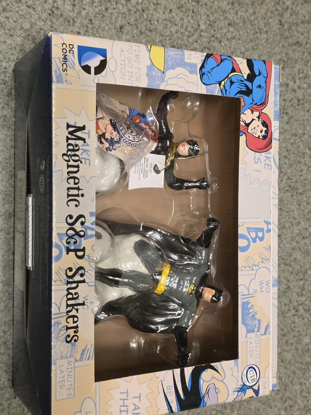 Batman and Catwoman Salt and Pepper Shakers